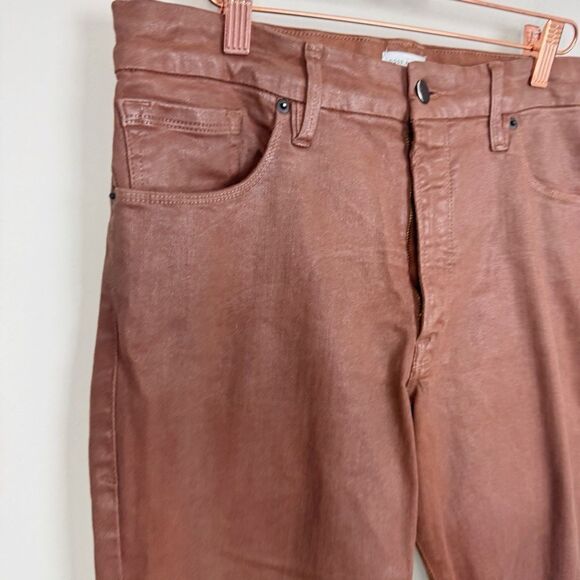 GOOD AMERICAN | Good Legs Burnt Caramel Brown Coated Jeans Women’s Size 15 - Picture 6 of 14